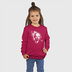 Свитшот хлопковый детский Владимир Ленин, цвет: маджента — фото 2