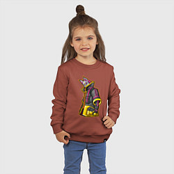 Свитшот хлопковый детский Fortnite Молнии, цвет: кирпичный — фото 2