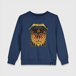 Свитшот хлопковый детский Metallica Lion, цвет: тёмно-синий