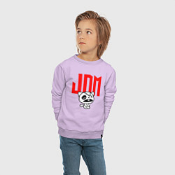 Свитшот хлопковый детский JDM Kitten-Zombie Japan, цвет: лаванда — фото 2