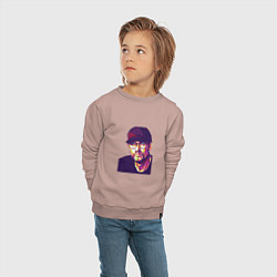 Свитшот хлопковый детский Klopp Coach, цвет: пыльно-розовый — фото 2