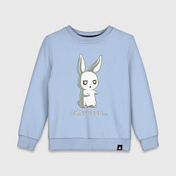 Детский свитшот Заяц хочет кофе