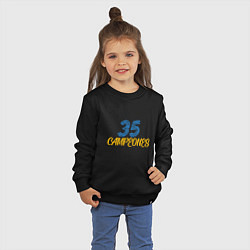 Свитшот хлопковый детский 35 Champions, цвет: черный — фото 2