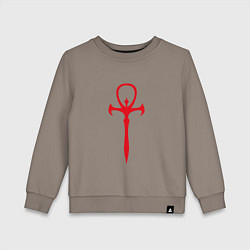 Свитшот хлопковый детский Vampire The Masquerade Emblem, цвет: утренний латте