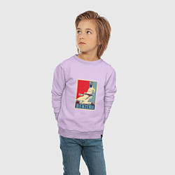 Свитшот хлопковый детский Benzema, цвет: лаванда — фото 2