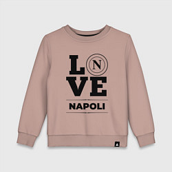 Свитшот хлопковый детский Napoli Love Классика, цвет: пыльно-розовый