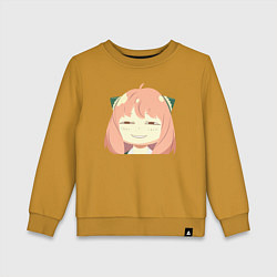 Свитшот хлопковый детский Аниме Семья шпиона - Аня Форджер Anime Spy x Famil, цвет: горчичный