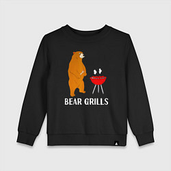 Свитшот хлопковый детский Bear Grills Беар Гриллс, цвет: черный