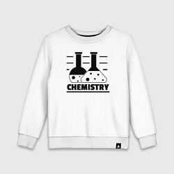 Свитшот хлопковый детский CHEMISTRY химия, цвет: белый