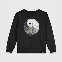 Детский свитшот Инь Янь по совиному