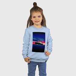 Свитшот хлопковый детский Лайнер Титаник, цвет: мягкое небо — фото 2