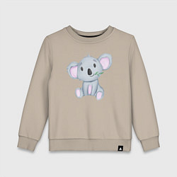 Детский свитшот Милая Коала Сидит С Веточкой