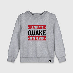 Свитшот хлопковый детский Quake: таблички Ultimate и Best Player, цвет: меланж