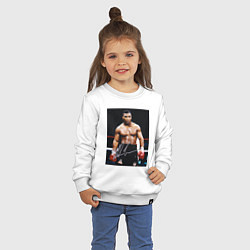 Свитшот хлопковый детский Майк Тайсон Фото с авторгафом Mike Tyson, цвет: белый — фото 2