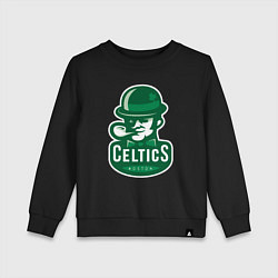 Свитшот хлопковый детский Celtics Team, цвет: черный