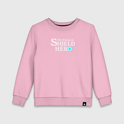 Свитшот хлопковый детский The Rising of the Shield Hero logo white color, цвет: светло-розовый