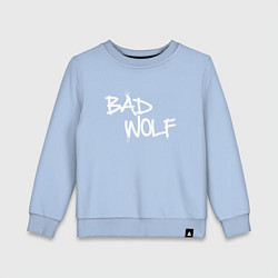 Свитшот хлопковый детский Bad Wolf злой волк, цвет: мягкое небо