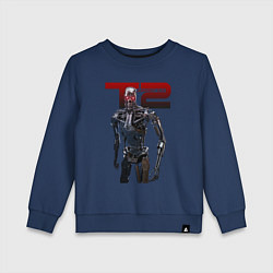 Свитшот хлопковый детский Terminator 2 - T800, цвет: тёмно-синий