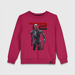 Свитшот хлопковый детский Terminator 2 - T800, цвет: маджента