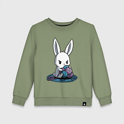 Детский свитшот Зайчонок обнял клубки The bunny hugged the balls