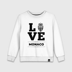 Свитшот хлопковый детский Monaco Love Классика, цвет: белый