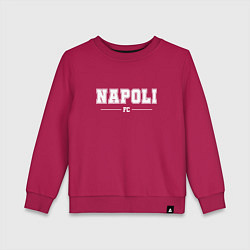 Свитшот хлопковый детский Napoli Football Club Классика, цвет: маджента