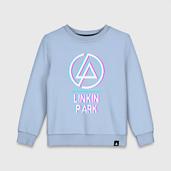 Свитшот хлопковый детский Linkin Park Glitch Rock, цвет: мягкое небо