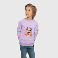 Свитшот хлопковый детский Anthony Kiedis, цвет: лаванда — фото 2