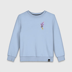 Свитшот хлопковый детский Лаванда прованс, цвет: мягкое небо