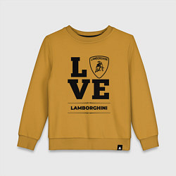 Свитшот хлопковый детский Lamborghini Love Classic, цвет: горчичный