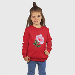 Свитшот хлопковый детский Gentle Rose, цвет: красный — фото 2