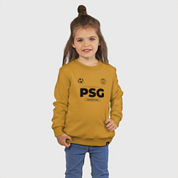 Свитшот хлопковый детский PSG Униформа Чемпионов, цвет: горчичный — фото 2