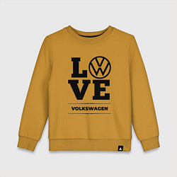 Свитшот хлопковый детский Volkswagen Love Classic, цвет: горчичный