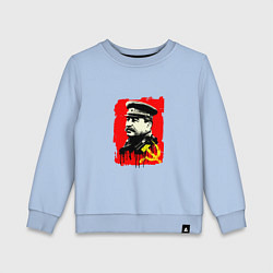 Свитшот хлопковый детский СССР - Сталин, цвет: мягкое небо