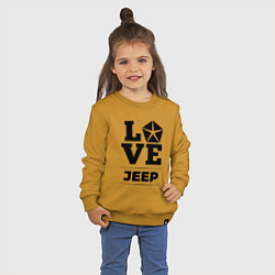 Свитшот хлопковый детский Jeep Love Classic, цвет: горчичный — фото 2