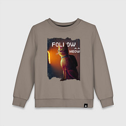 Детский свитшот STRAY FOLLOW MEOW