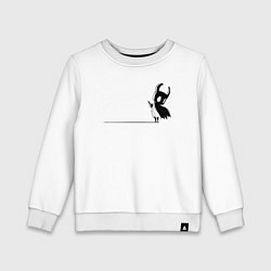 Свитшот хлопковый детский Hollow Knight на краю, цвет: белый