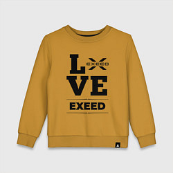 Свитшот хлопковый детский Exeed Love Classic, цвет: горчичный