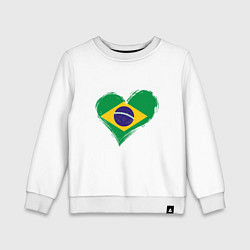 Детский свитшот Сердце - Бразилия