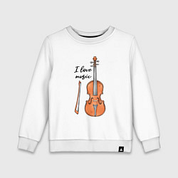 Детский свитшот Я люблю скрипку