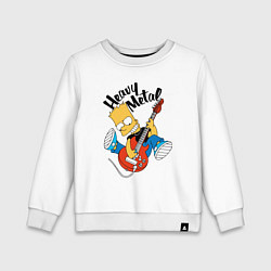 Детский свитшот Барт Симпсон - гитарист - heavy metal