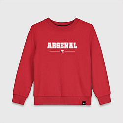 Свитшот хлопковый детский Arsenal football club классика, цвет: красный