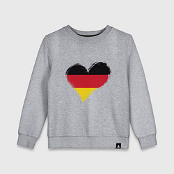 Свитшот хлопковый детский Сердце - Германия, цвет: меланж