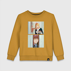 Детский свитшот Макима стучится в дверь - Мем адаптация