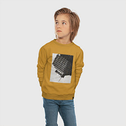 Свитшот хлопковый детский Высотка, цвет: горчичный — фото 2