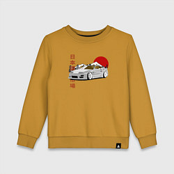 Свитшот хлопковый детский 300ZX JDM Retro Style, цвет: горчичный