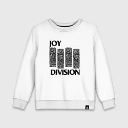 Свитшот хлопковый детский Joy Division - rock, цвет: белый