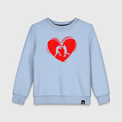Свитшот хлопковый детский Бокс в моем сердце, цвет: мягкое небо