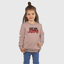 Свитшот хлопковый детский Make Mine JUDO, цвет: пыльно-розовый — фото 2