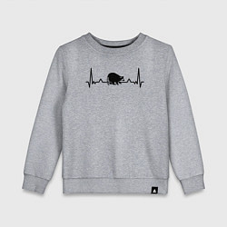 Детский свитшот Енот в биении сердца